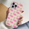 Yaz Kombinli Filamingo Tasarımlı Silikon Telefon Kılıfı