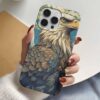 Kartal Çizimi Tasarımlı Silikon Telefon Kılıfı