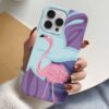 Şaşkın Flamingo Tasarımlı Silikon Telefon Kılıfı