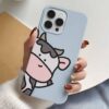 Merhaba İnek Tasarımlı Silikon Telefon Kılıfı