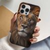 Aslan Bakışı Tasarımlı Silikon Telefon Kılıfı