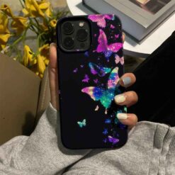 Rengarek Gösterişli Kelebekler Baskılı Silikon Telefon Kılıfı