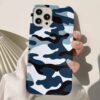 Mavimsi Kamuflaj Deseni Tasarımlı Silikon Telefon Kılıfı