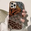 Egzotik Deriler Kolaj Desen Tasarımlı Silikon Telefon Kılıfı