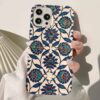 Lacivert Motif Tasarımlı Silikon Telefon Kılıfı