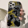 Sarı Siyah Kamufilaj Tasarımlı Silikon Telefon Kılıfı