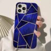 Mavi Temalı Prizma Deseni Tasarımlı Silikon Telefon Kılıfı