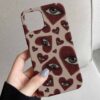 Koyu Kalpli Gözler Tasarımlı Silikon Telefon Kılıfı