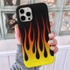 Sade Tutuşan Alev Tasarımlı Silikon Telefon Kılıfı