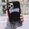 Thrasher Mor Alev Tasarımlı Silikon Telefon Kılıfı