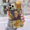 Van Gogh Ayçiçekler Tablosu Kolaj Baskılı Silikon Telefon Kılıfı
