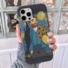 Van Gogh Çizgi Karakteri Baskılı Silikon Telefon Kılıfı