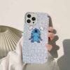 Sinirli Stitch Krem Renkli Silikon Telefon Kılıfı