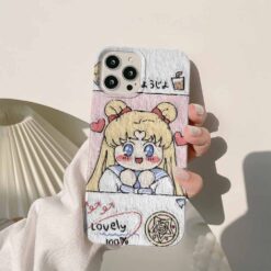 Lovely 100% Heyecanlı Kız Ve Kalpler Siyah Renkli Silikon Telefon Kılıfı