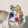 Hey Hi Hello Sesame Street Baskılı Renkli Silikon Telefon Kılıfı