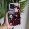 Demon Slayer Minik İkili Baskılı Tasarımlı Silikon Telefon Kılıfı