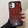 Kırmızı Libra Burç Baskılı Silikon Telefon Kılıfı
