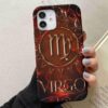 Virgo Kırmızı Burç Baskılı Silikon Telefon Kılıfı