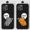 Çift Meow Tasarımlı Silikon Telefon Kılıfı