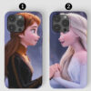 Çift Prensesler Tasarımlı Silikon Telefon Kılıfı
