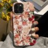 Pudra Çiçekler Tasarımlı Silikon Telefon Kılıfı