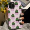 Pembe Saksıdaki Çiçekler Tasarımlı Silikon Telefon Kılıfı