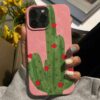 Kalpli Kaktüs Tasarımlı Silikon Telefon Kılıfı