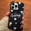 Love Silik Kalpler Tasarımlı Silikon Telefon Kılıfı