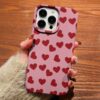 Minik Tatlı Kalpler Tasarımlı Silikon Telefon Kılıfı