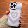 Popüler Renkler Retro Kalpler Tasarımlı Silikon Telefon Kılıfı