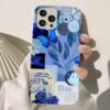 Blue Kolaj Tasarımlı Silikon Telefon Kılıfı