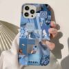 Blue Gucci Kolaj Tasarımlı Silikon Telefon Kılıfı