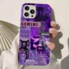 Purple Gemini Kolaj Tasarımlı Silikon Telefon Kılıfı