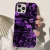 Purple Baby Kolaj Tasarımlı Silikon Telefon Kılıfı