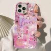 Pink Lover Kolaj Tasarımlı Silikon Telefon Kılıfı