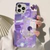 Purple Lost Kolaj Tasarımlı Silikon Telefon Kılıfı
