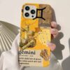 Yellow Gemini Kolaj Tasarımlı Silikon Telefon Kılıfı