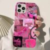 Purple Hi Barbie Kolaj Tasarımlı Silikon Telefon Kılıfı