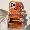 Orange Danger Kolaj Tasarımlı Silikon Telefon Kılıfı