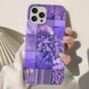 Purple Stone Kolaj Tasarımlı Silikon Telefon Kılıfı