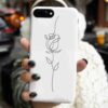 Gül Baskılı Silikon Telefon Kılıfı