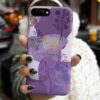Purple Retro Silüet Baskılı Silikon Telefon Kılıfı