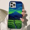 Yeşil Yol Tasarımlı Silikon Telefon Kılıfı
