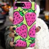 Çilek Çizimli Tasarımlı Silikon Telefon Kılıfı