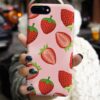 Strawberry Tasarımlı Silikon Telefon Kılıfı