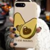 İ-love Avocado Tasarımlı Silikon Telefon Kılıfı
