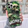 Money Skull Tasarımlı Silikon Telefon Kılıfı