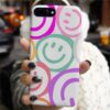 Canlı Renkler Smile Tasarımlı Silikon Telefon Kılıfı