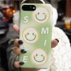 Yeşilin Tonları Smile Tasarımlı Silikon Telefon Kılıfı