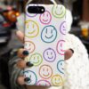 Renkli Vektorel Smile Tasarımlı Silikon Telefon Kılıfı